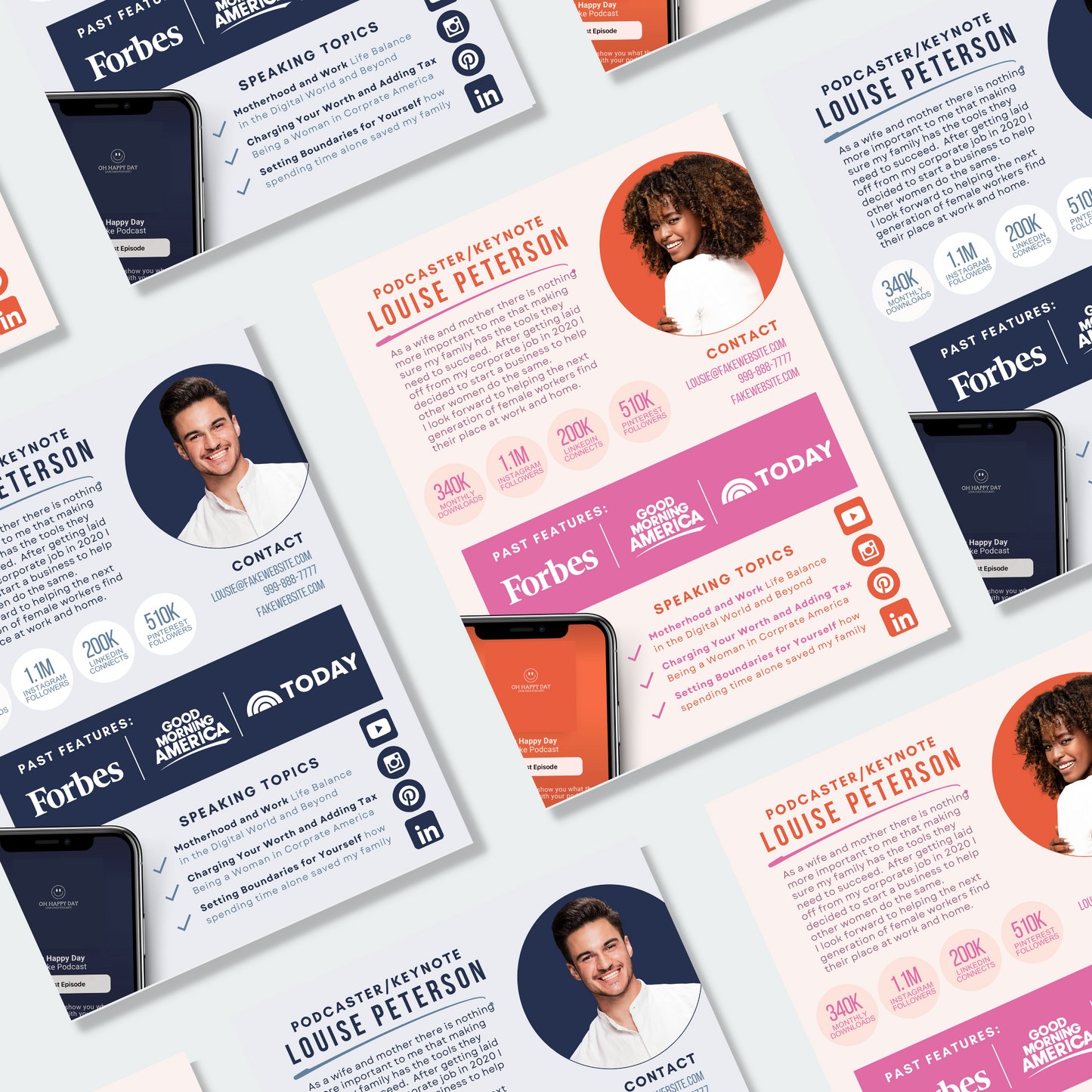 Podcast Host and Speaker One Sheet